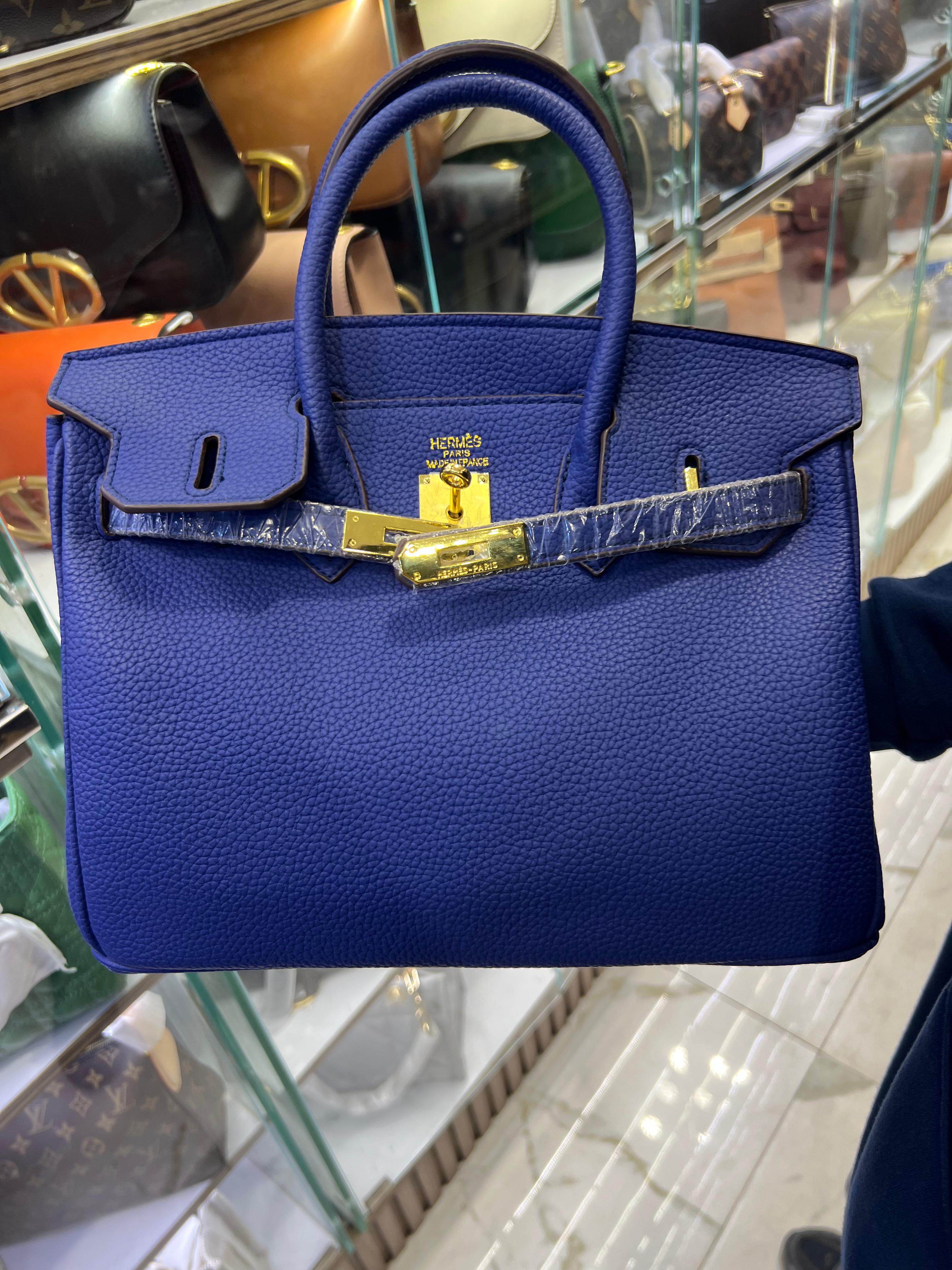 Sac Style Birkin Structuré – Cuir Grainé & Fermoir Signature