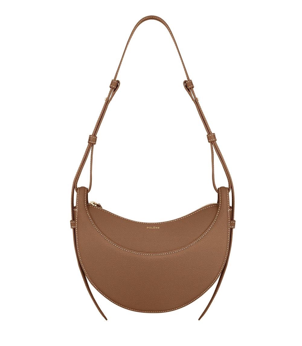 Sac Demi-Lune Style Numéro Dix – Cuir Grainé & Design Minimaliste
